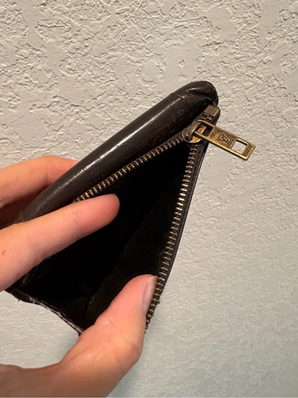Louis Vuitton Men's Leather Bifold Wallet - Dark Brown